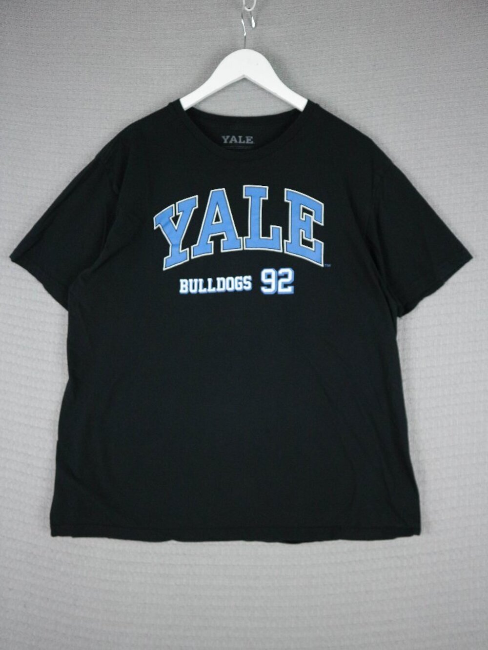 Yale University Spell Out Graphic Print Mens XL Black Cotton Shirt